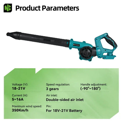 Souffleur Électrique Sans Fil 270° Rotation 3 Vitesses compatible Makita