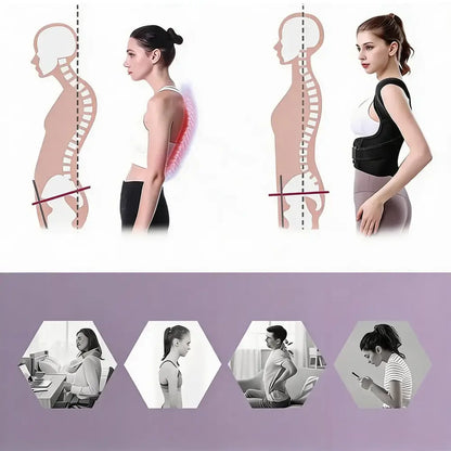 Soutien de posture réglable pour dos et épaules – noir – détail 6