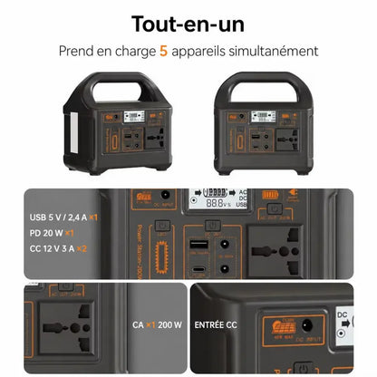 Station électrique Gaiaray 200 W – texte en français