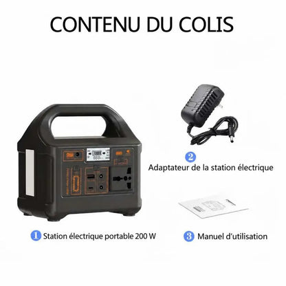 Station électrique Gaiaray 200 W – texte en français