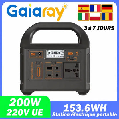 Station électrique Gaiaray 200 W – texte en français
