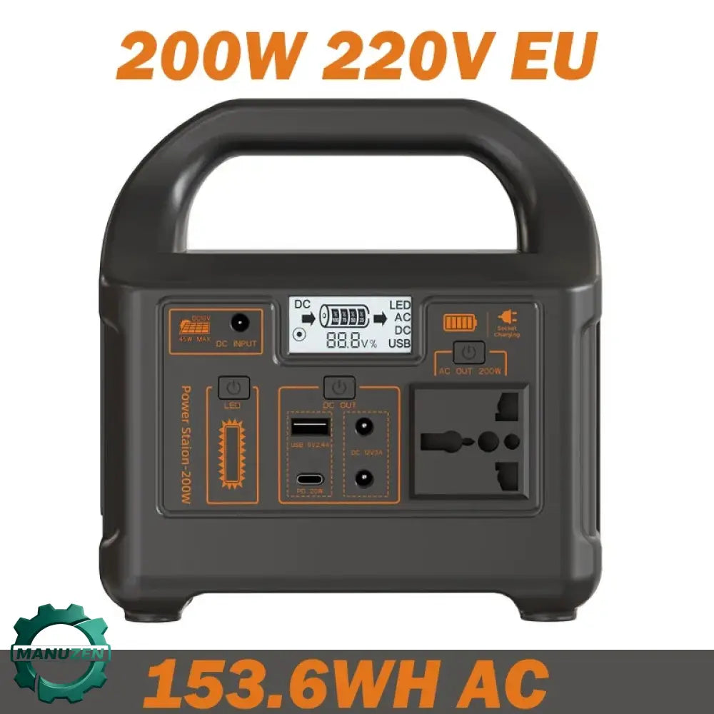 Station électrique portable 200 W – LiFePO4 153,6 Wh - 200 W, prise EU 220 V / Depuis la Pologne - station électrique