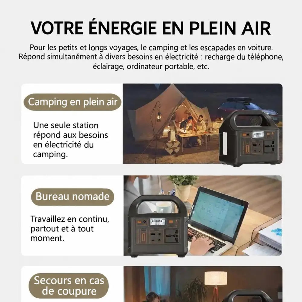 Station électrique Gaiaray 200 W – texte en français