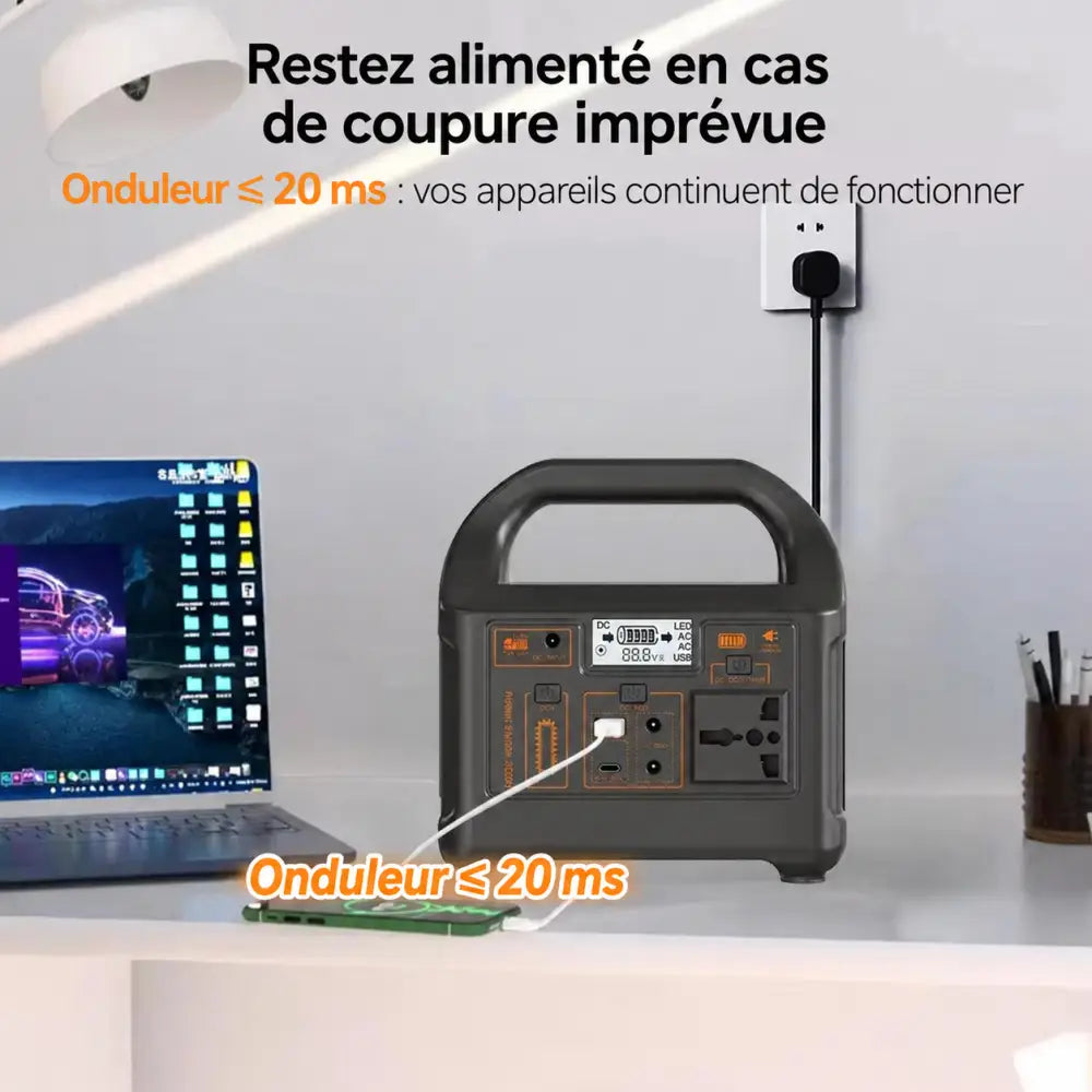 Station électrique Gaiaray 200 W – texte en français