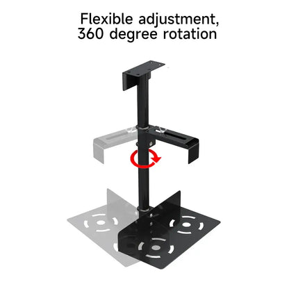 Support de boîtier PC sous bureau, rotatif à 360°