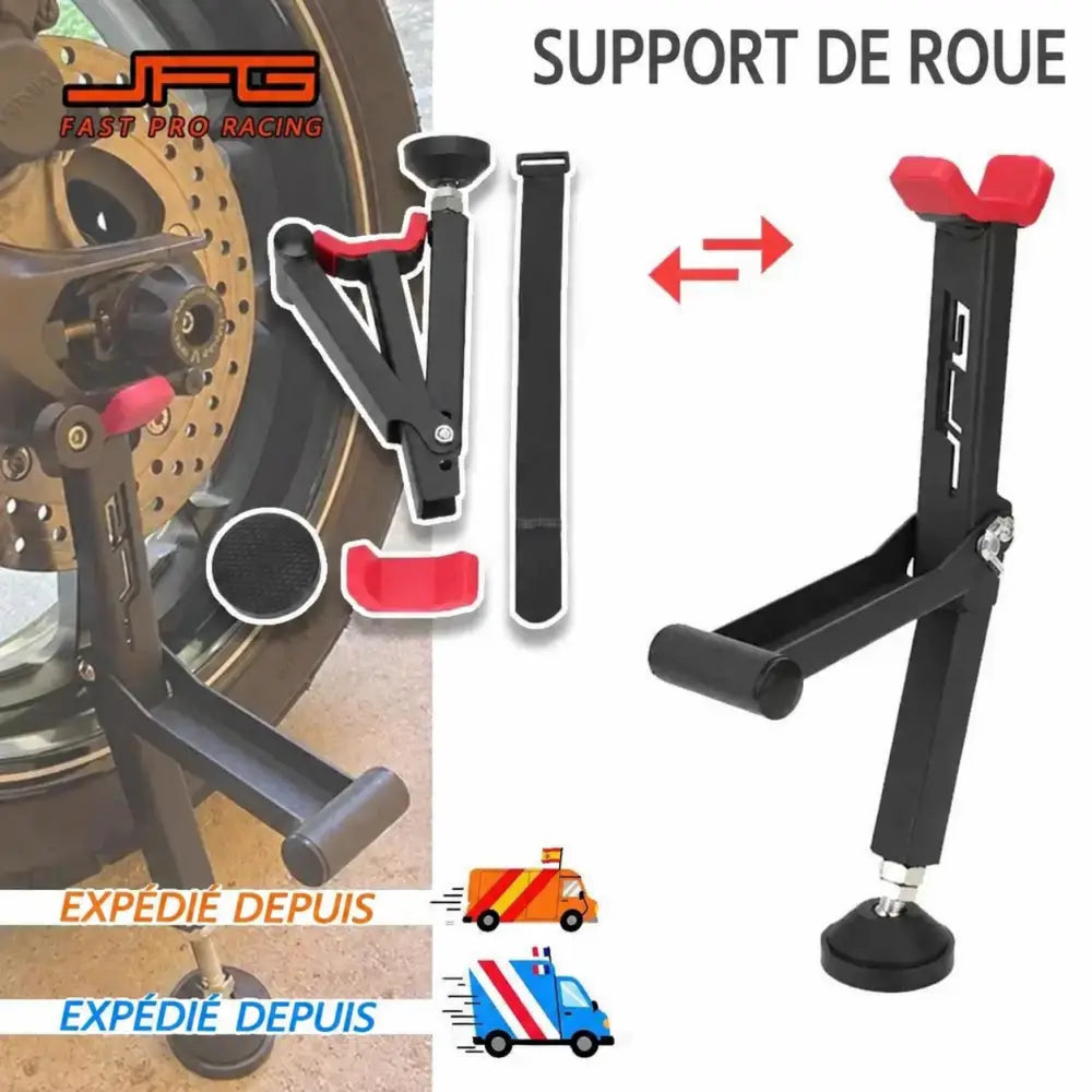 Support de roue moto – texte en français