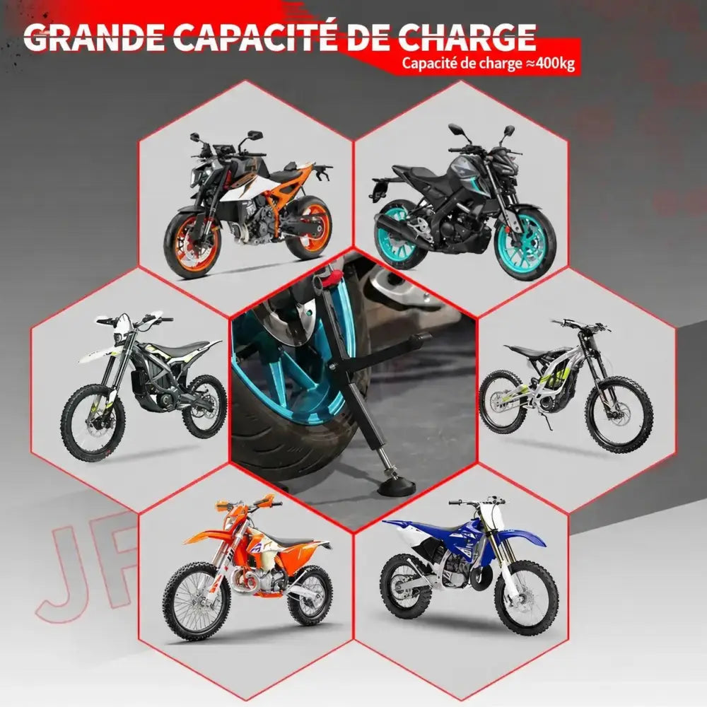 Support de roue moto – texte en français