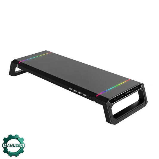 Support d’écran ergonomique avec ports USB 3.0 et étagère noir France