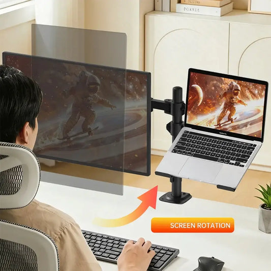 Support Moniteur Universel 27 Pouces Rotation 90 Degrés Pour Bureau