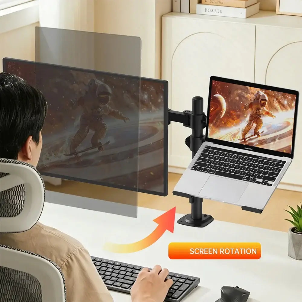 Support moniteur universel 27 pouces, rotation à 90°