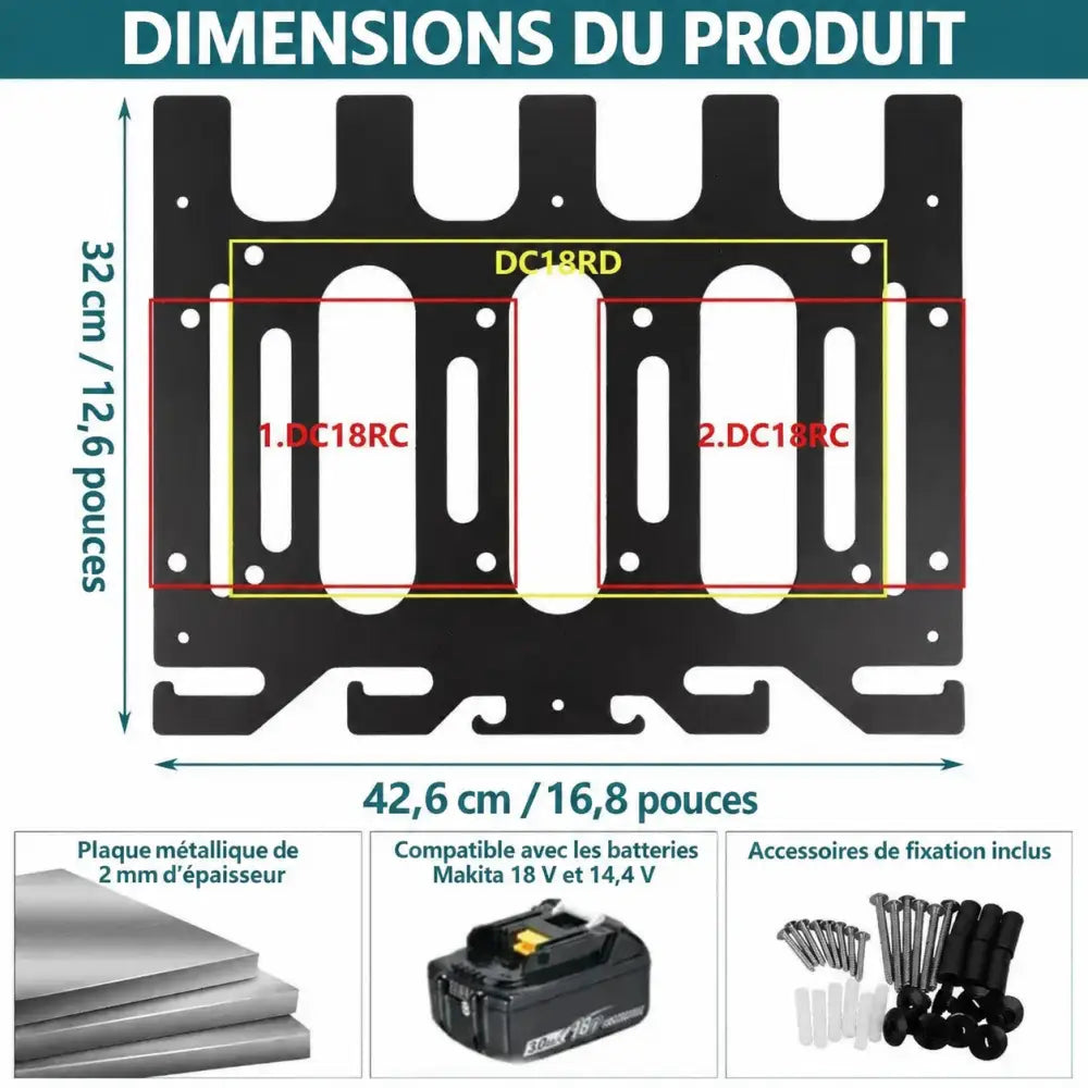 Support mural Makita – texte en français