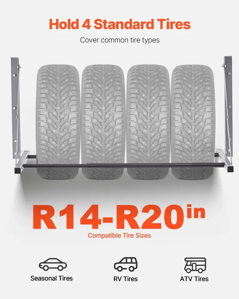 Support pneus mural réglable 81–122 cm – fixe ou pliable - support pneus mural réglable