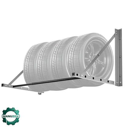 Support pneus mural réglable 81–122 cm – fixe ou pliable - support pneus mural réglable