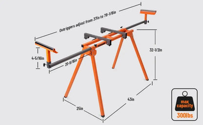 Support pour scie à onglet pliable DOVAMAN 150 kg