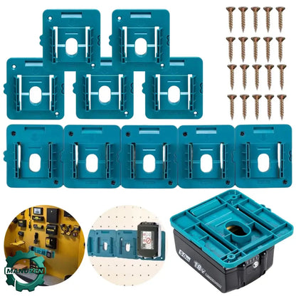 Supports batteries compatibles Makita 18 V – lot de 10 - Depuis la Pologne - support mural batterie Makita 18 V