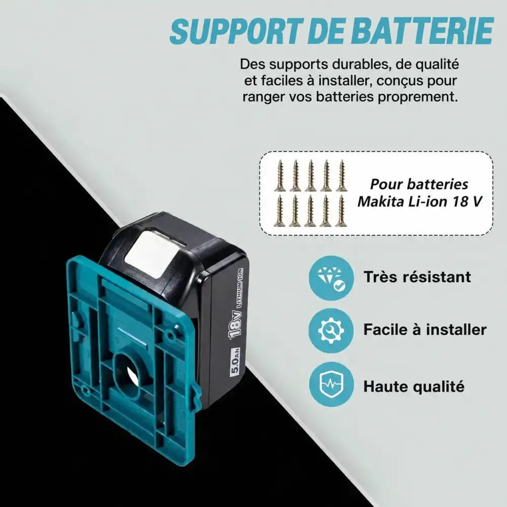Supports de batteries – texte en français