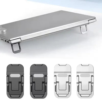 Supports pliables adhésifs pour ordinateur portable – lot de 2 – détail produit 2