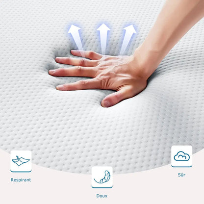 Surmatelas mémoire de forme 8 cm – housse lavable - Surmatelas mémoire de forme