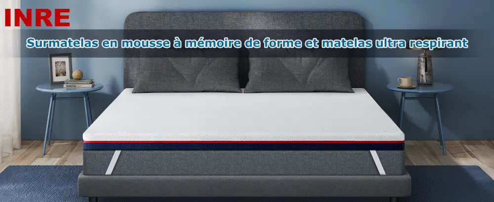 Surmatelas mémoire de forme 8 cm – housse lavable - Surmatelas mémoire de forme