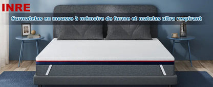 Surmatelas mémoire de forme 8 cm – housse lavable - Surmatelas mémoire de forme