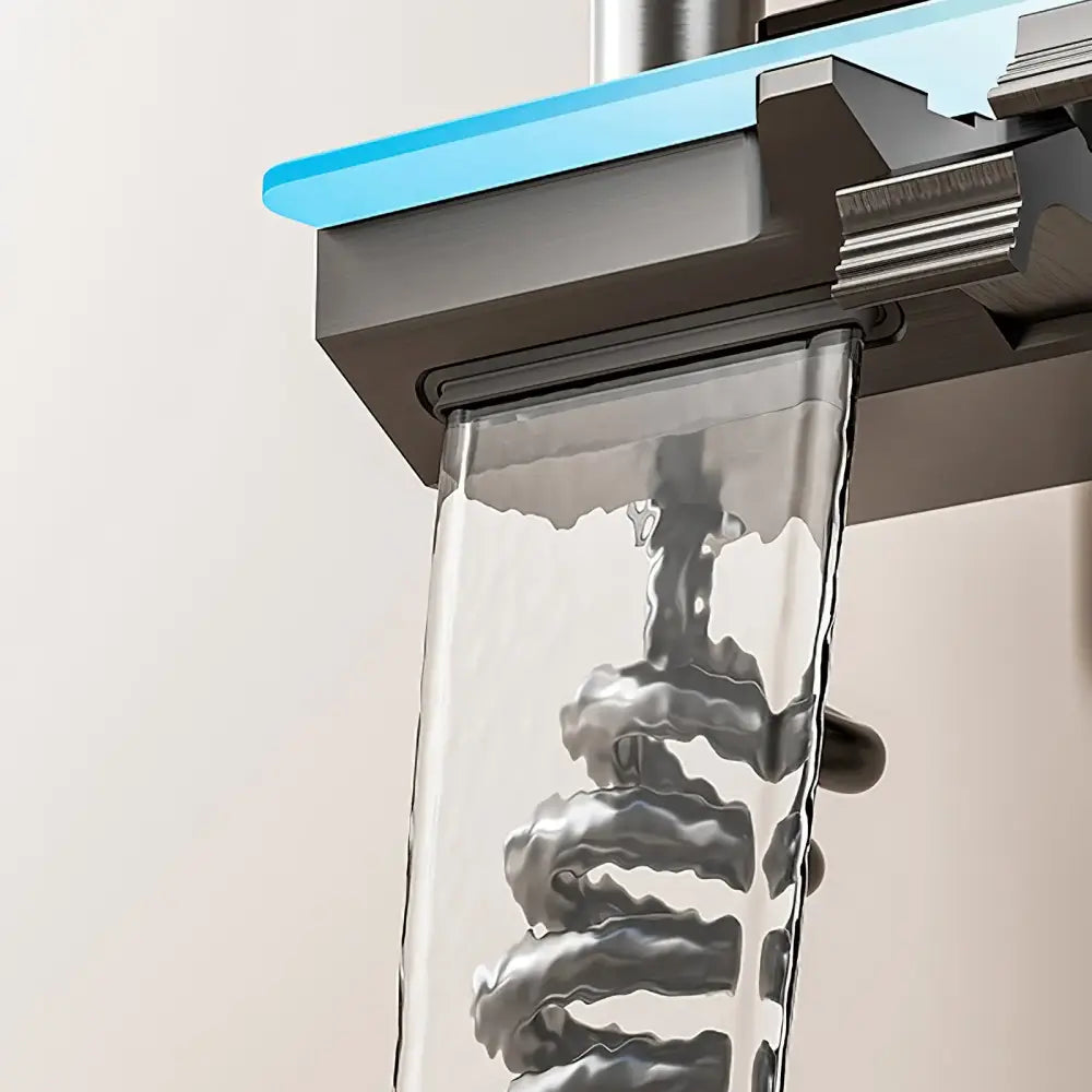 Système de douche gris à commandes piano et affichage numérique – détail produit 3
