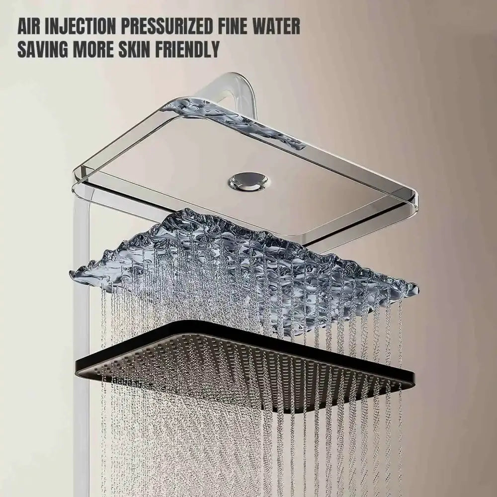 Système de douche gris à commandes piano et affichage numérique – détail produit 4