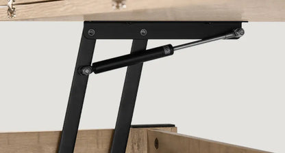Table basse relevable avec rangement et 2 tiroirs – 100 × 50 cm