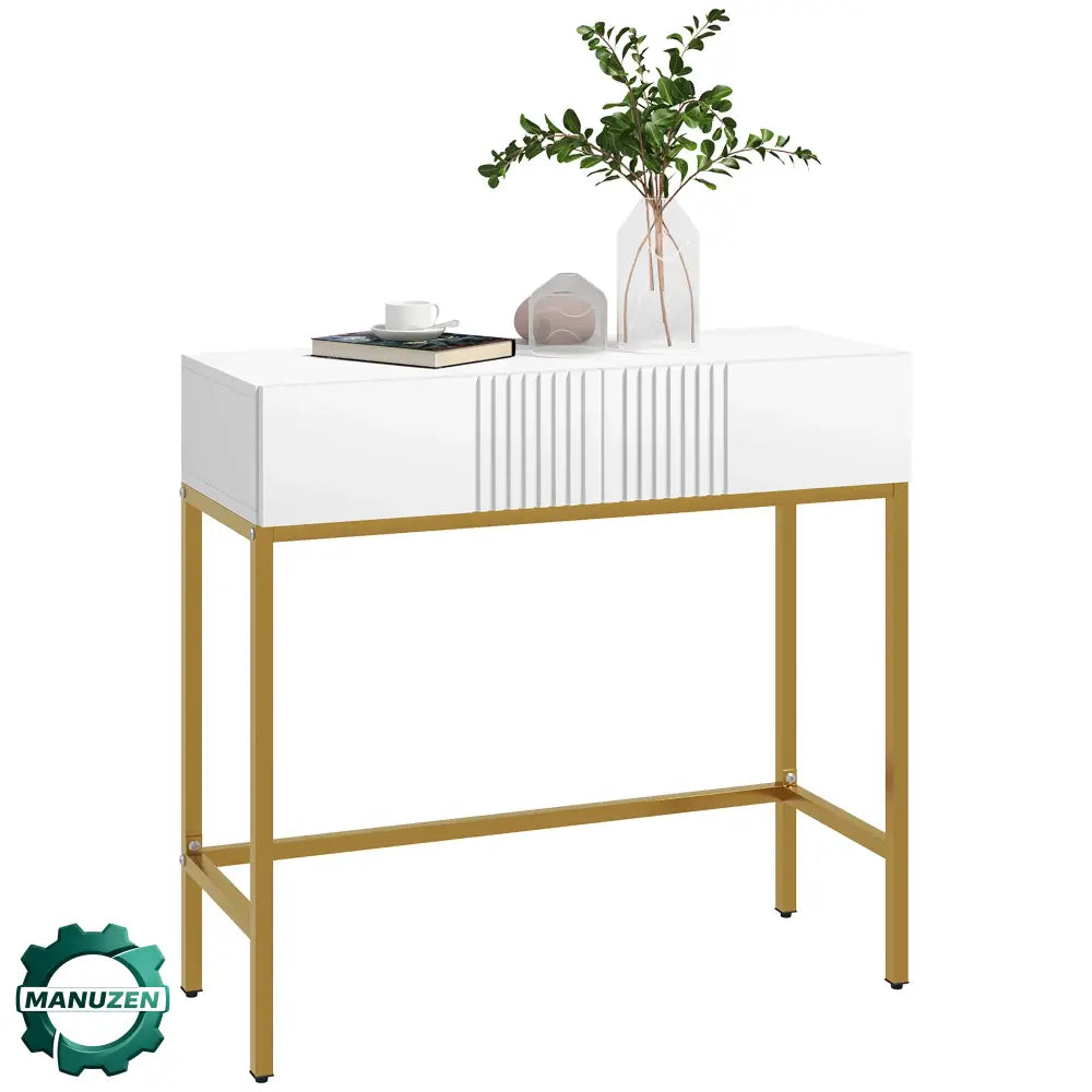 Table console blanche avec 2 tiroirs – 80 × 31,5 × 75 cm France