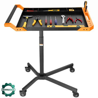 Table d’atelier mobile réglable en hauteur – 8 positions - Noir / Allemagne - Table atelier mobile réglable hauteur