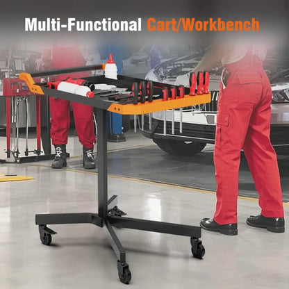 Table d’atelier mobile réglable en hauteur – 8 positions - Noir / Allemagne - Table atelier mobile réglable hauteur