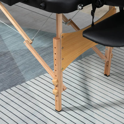 Table de massage pliante 2 zones – hauteur réglable - Noir / France - table de massage pliante hauteur réglable