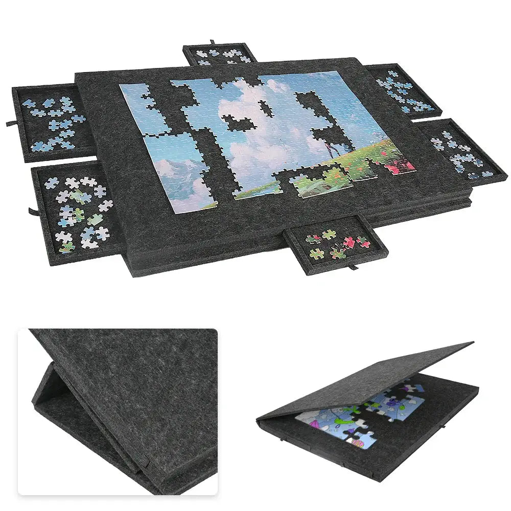 Table De Puzzle Portable En Feutre Pliable Avec Support Et Housse