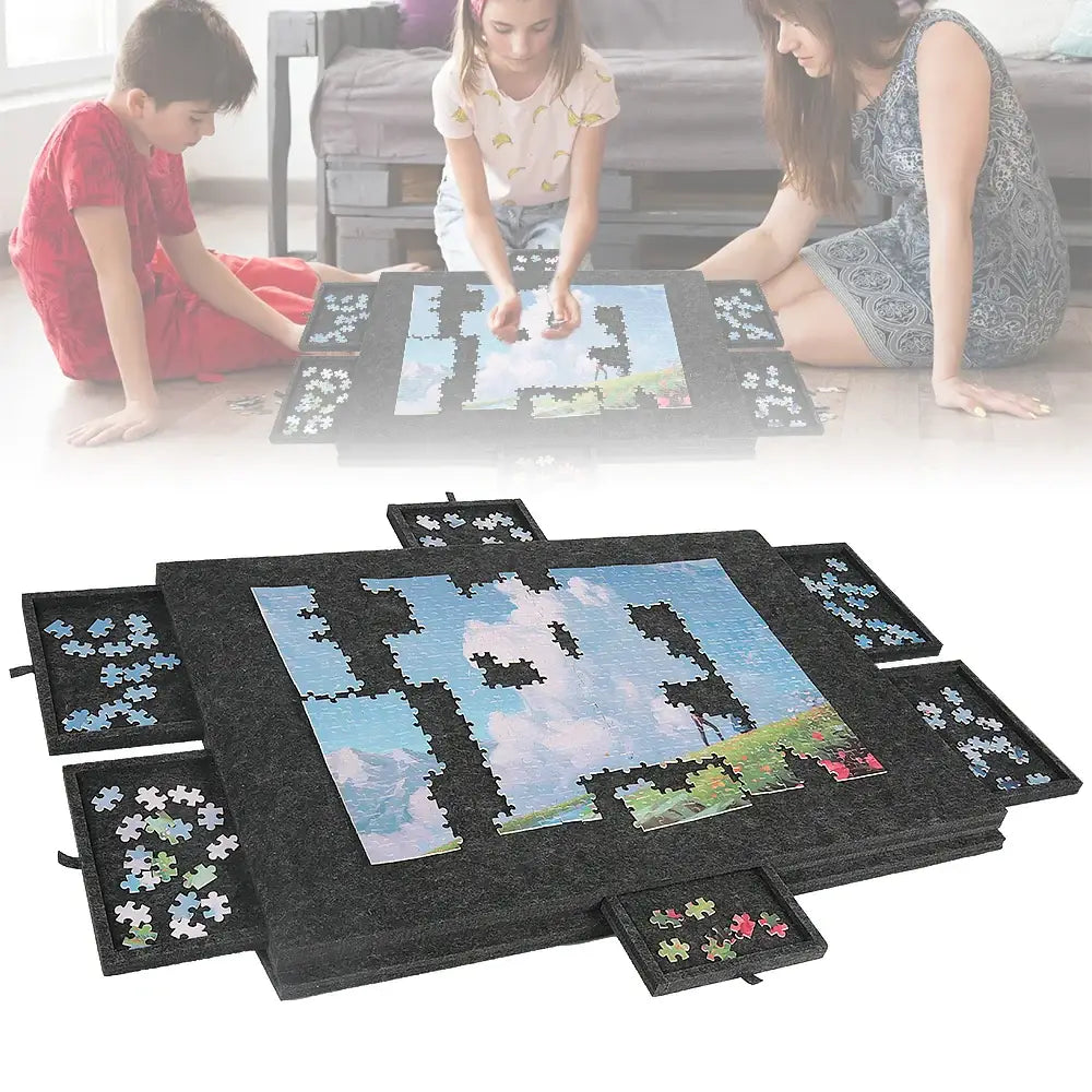 Table De Puzzle Portable En Feutre Pliable Avec Support Et Housse