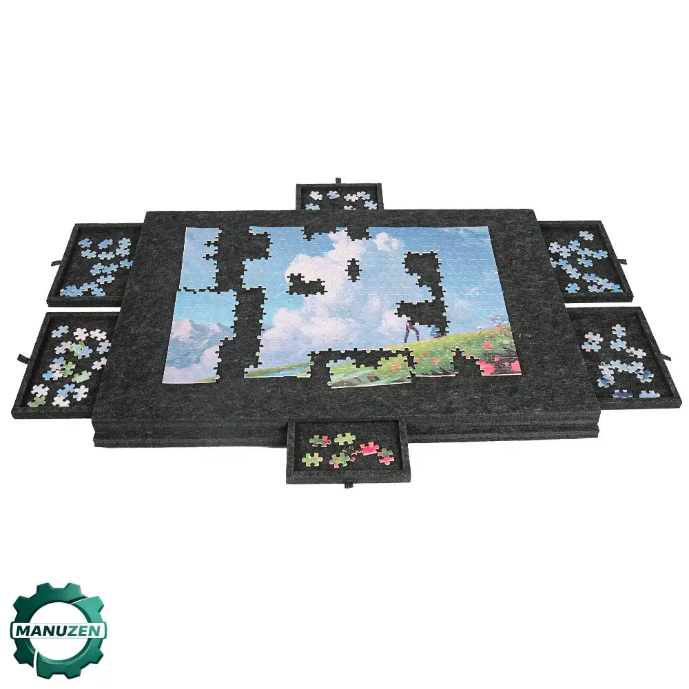 Table De Puzzle Portable En Feutre Pliable Avec Support Et Housse