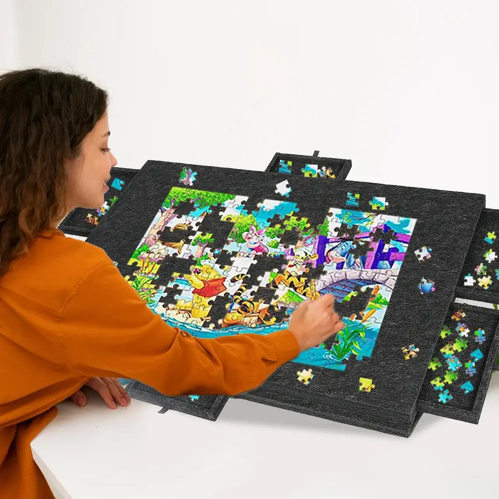 Table De Puzzle Portable En Feutre Pliable Avec Support Et Housse