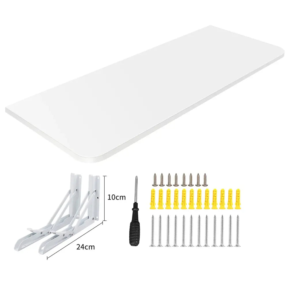 Table Murale Pliante 60 × 30 cm en Bois – Gain de Place - Blanc / France - Mobilier gain de place