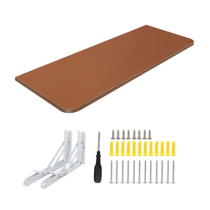 Table Murale Pliante 60 × 30 cm en Bois – Gain de Place - Marron / France - Mobilier gain de place