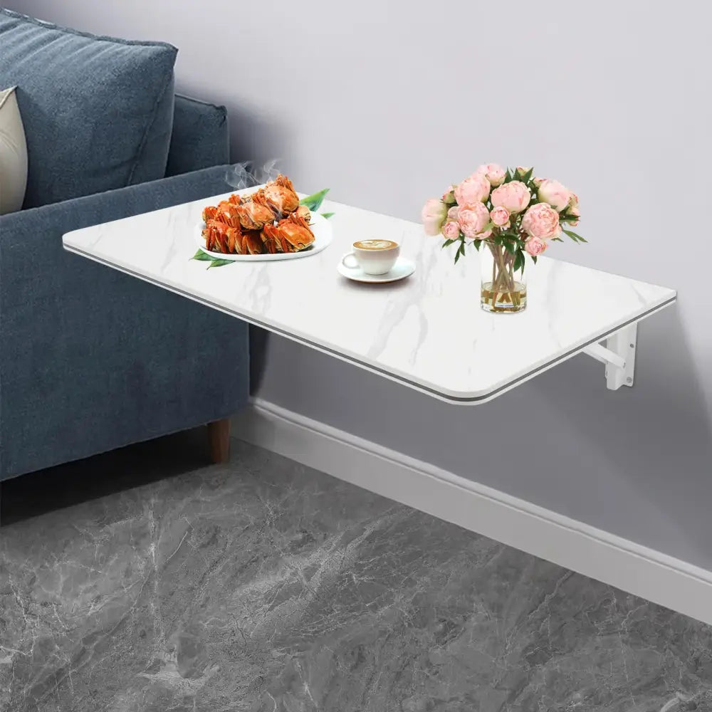 Table Murale Rabattable 80 × 40 cm – Charge 30 kg - Mobilier gain de place