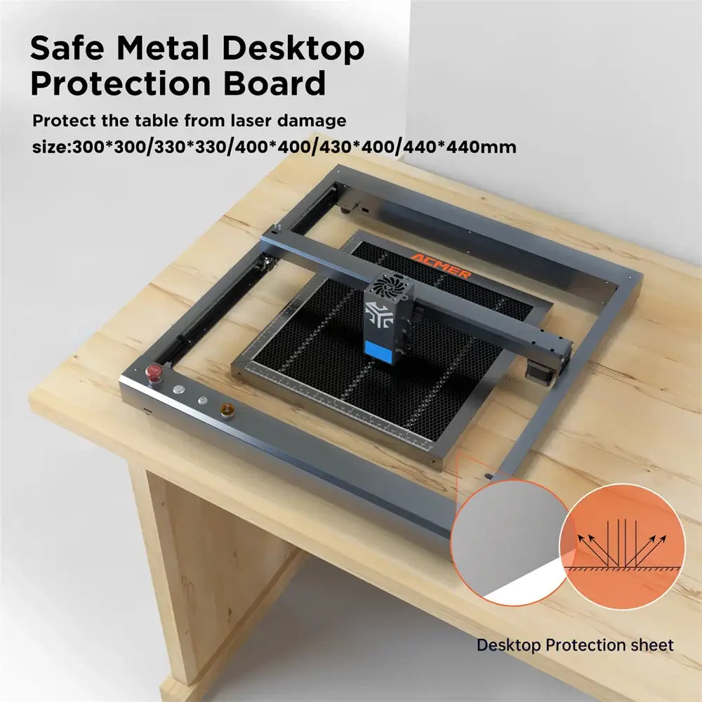 Table Nid D'Abeille Laser CO2/Diode - Surface Stable, Tailles 300x300/330x330