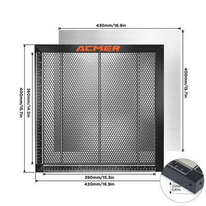 Table Nid D'Abeille Laser CO2/Diode - Surface Stable, Tailles 300x300/330x330 430x400mm Allemagne