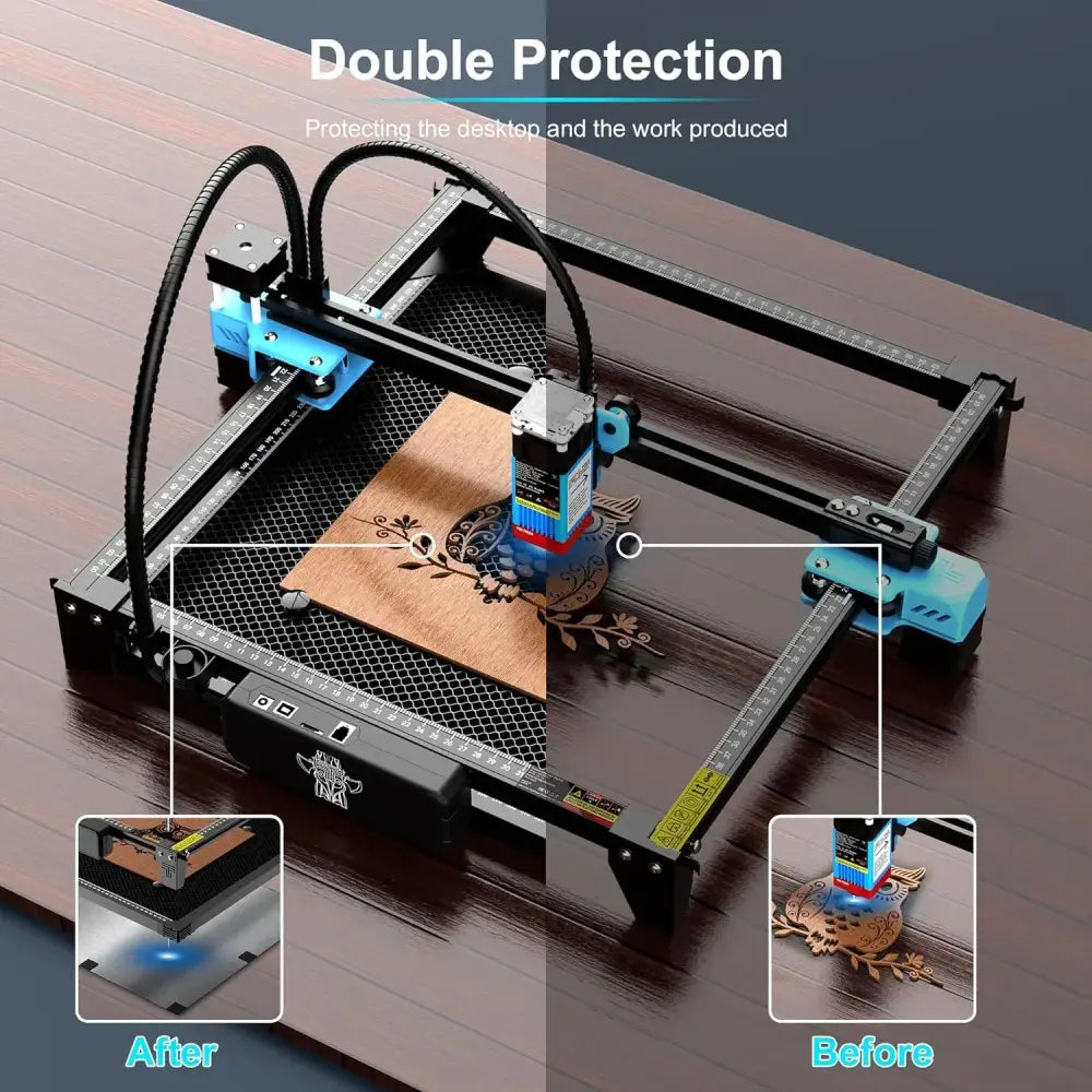 Table Nid D'Abeille Laser Pour Découpe Gravure 300 400 500 600mm Noir