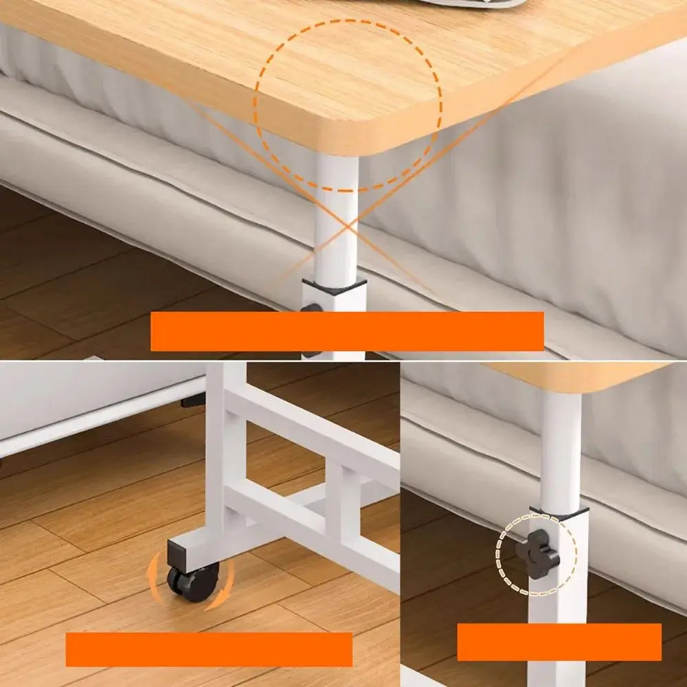 Table ordinateur à roulettes – hauteur réglable 60–90 cm - Pologne - table ordinateur portable hauteur réglable