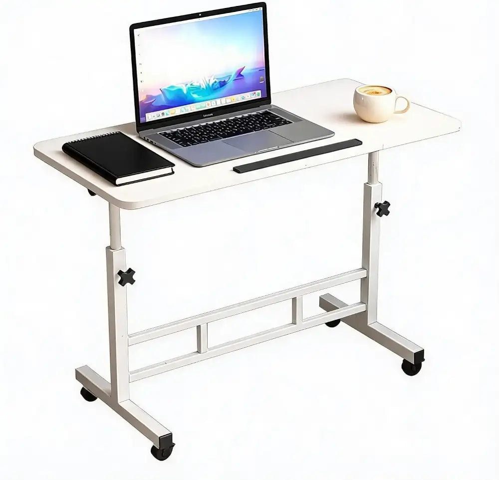 Table ordinateur inclinable à roulettes – 60 ou 80 cm - Blanc / 80 × 40 cm / Allemagne - table ordinateur inclinable