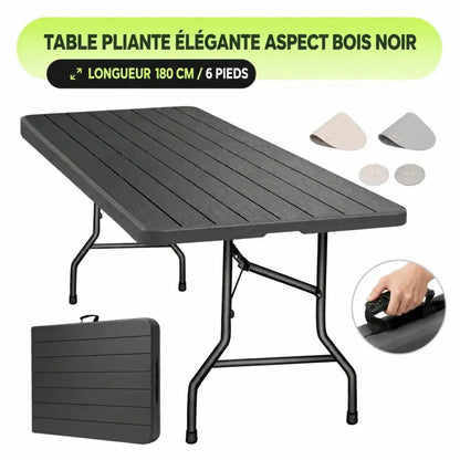 Table pliante – texte en français