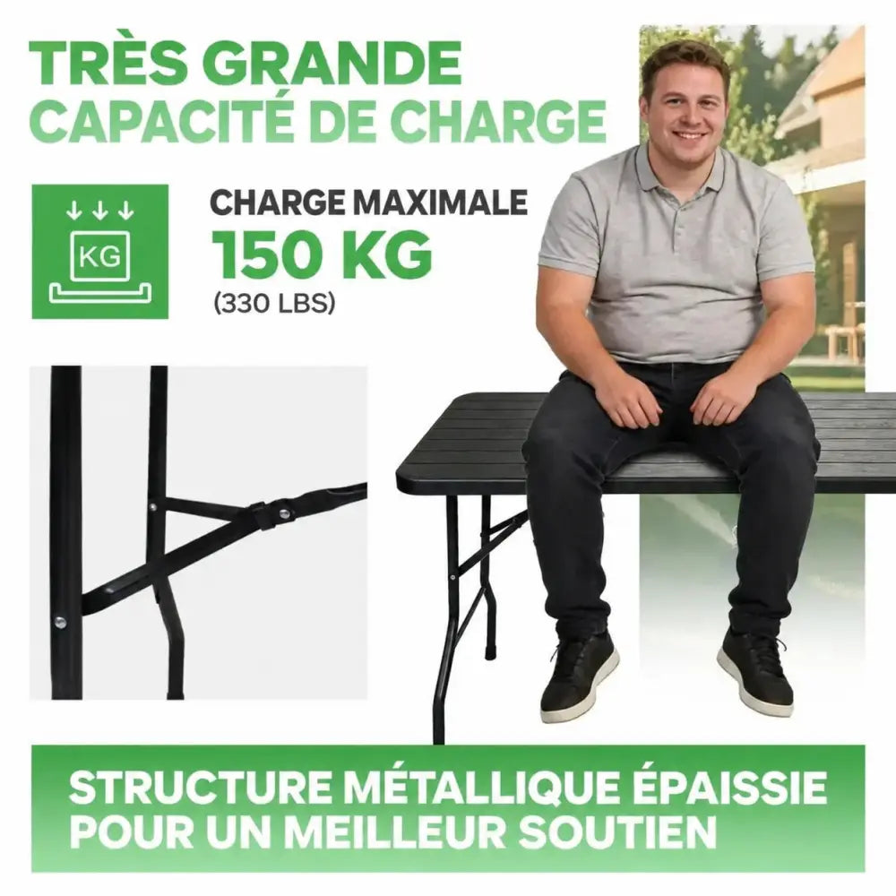 Table pliante – texte en français