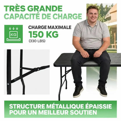 Table pliante – texte en français