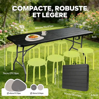 Table pliante – texte en français