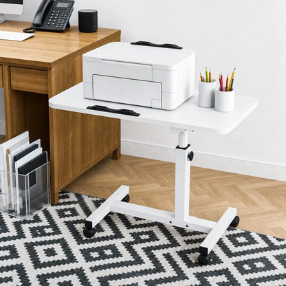 Table pour ordinateur portable à roulettes – inclinable - Blanc / France - table ordinateur portable roulettes