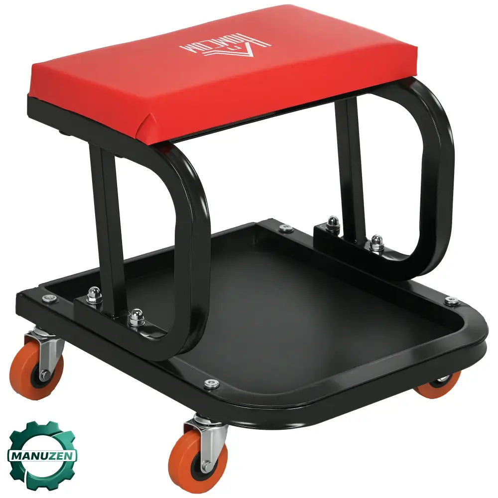 Tabouret d’atelier rembourré avec étagère – vue principale
