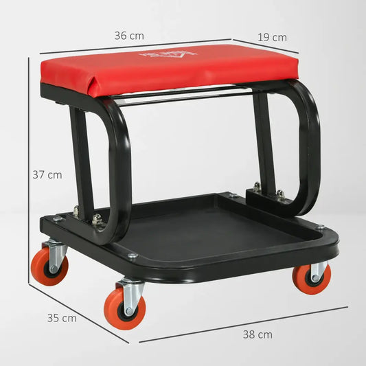 Tabouret d’atelier rembourré avec étagère – détail produit 2